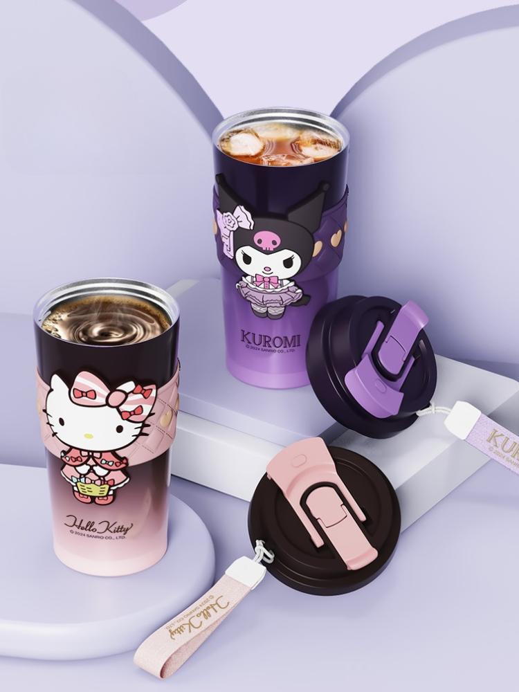 XW Sanrio Thermal Bottle Coffee Mug 520ml 900ml Hello Kitty Thermos Cup Keep Cold Portable 316 Stainless Steel Vacuum Flasks