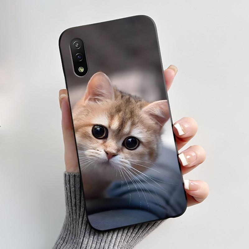 Hülle Für Sony Xperia Ace 2 II 3 III Handyhülle Ästhetisch Mode Niedliche Katze Schwarz Weiches Silikon Schlank Matt Stoßfest Rückseite