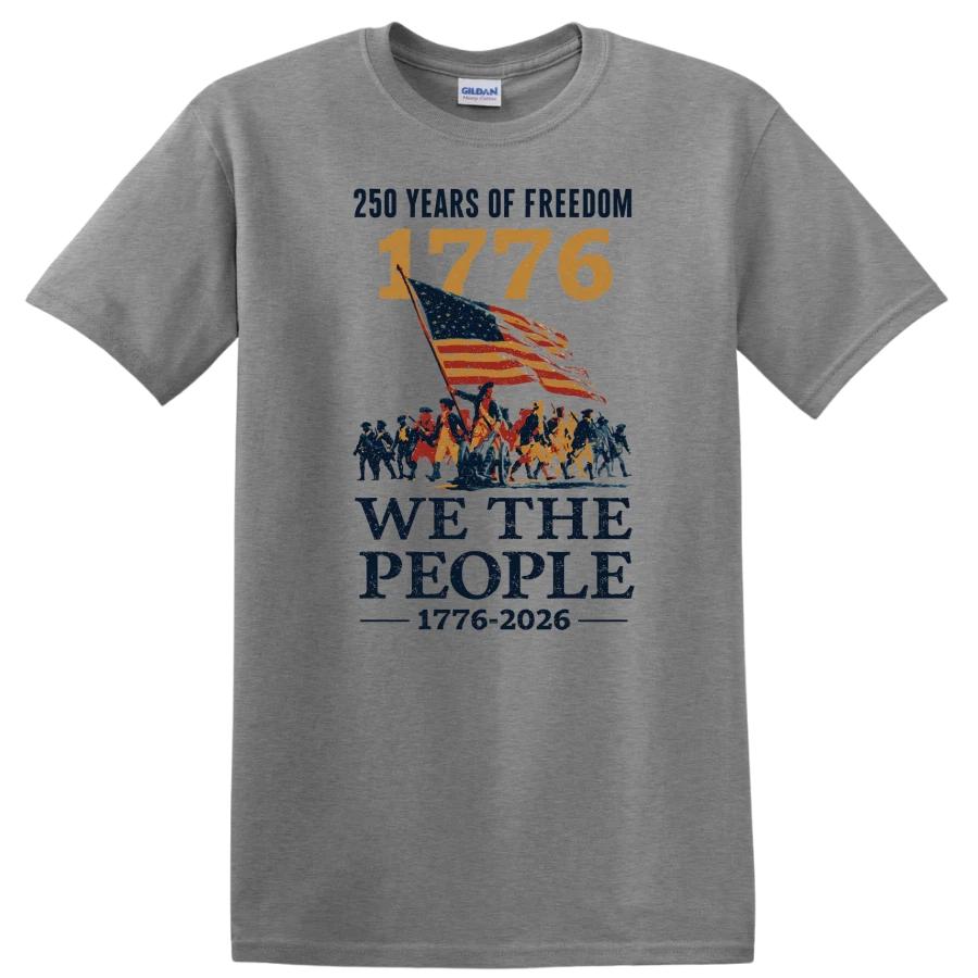 American Revolution T Shirt 1776 We The People 250 Years Freedom Flag Retro Tee S