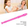 ABS Recorder Instrument 8 Hole Soprano Recorders for Kindergartens Elementary SchoolsRose Red
