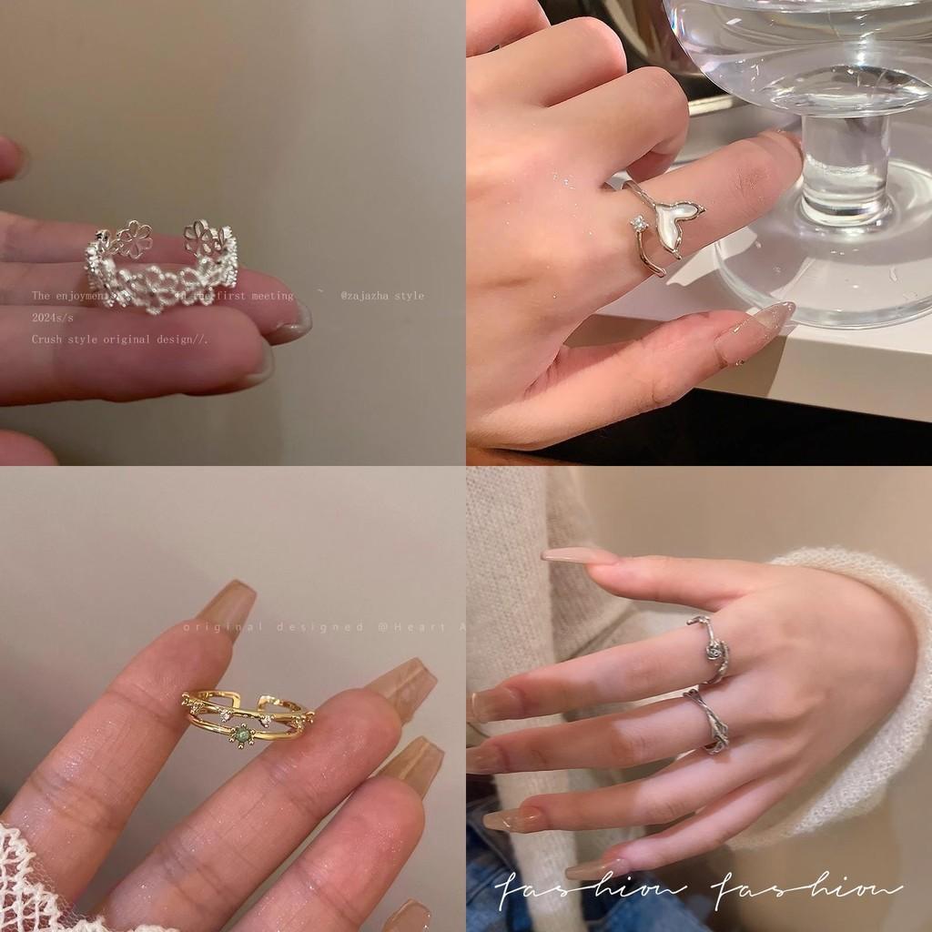 Chic Heart Shaped Zircon Rings For Women High Quality Stylish Jewelry Set For Fashion Lovers