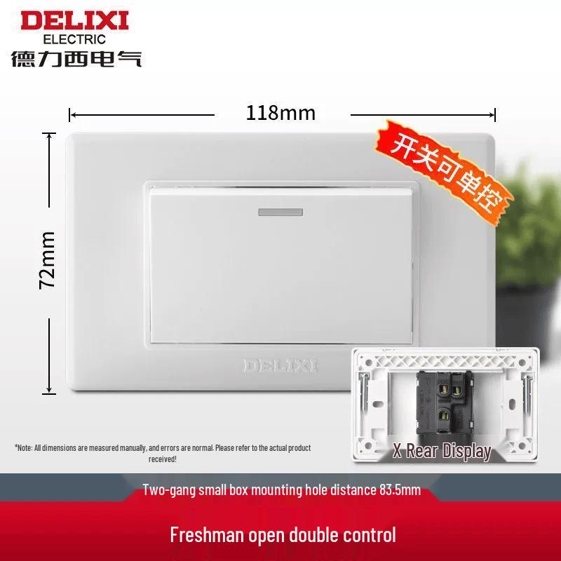 DELIXI AC30316 118-Type Concealed Wall Switch Panel
