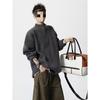 Men's Oversized Half-Zip Knit Sweater for Autumn/Winter