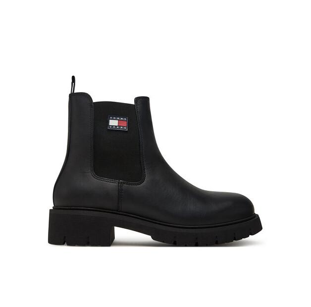 Кожаные ботинки челси Tommy Jeans Tjw EN0EN02825, чёрные