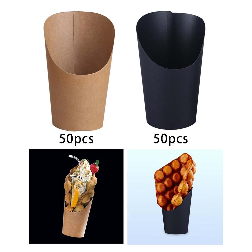 Pommes Party Backzubehör Schräge Pommesbecher Eierwaffel für Hochzeit