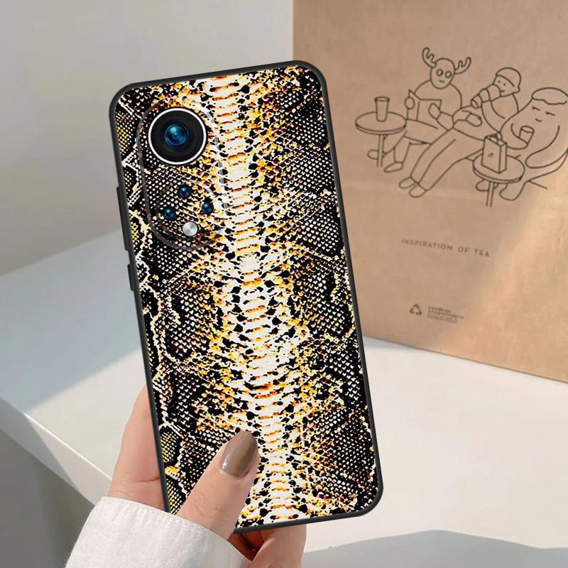 Snake Skin For Honor Magic 8 5 6 7 Pro Case For Honor 400 200 Lite 50 70 90 X8c X8b X9a X9b X9c X9d Win