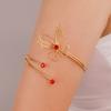 Hot Sale Flower Open Arm Bracelet Geometric Light Luxury Niche High-end Bracelet Fashion Arm Ring Non-fading Bracelet
