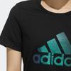 Adidas T Shirts Women's Black Crew Neck Moderate DY8637