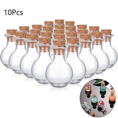10X petites bouteilles en verre bouteille de Potion Miniature Mini flacons en verre de liège mariage