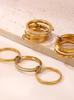 Qiong Yao 2mm Women's Color Block Stackable Interlocking Ring Set