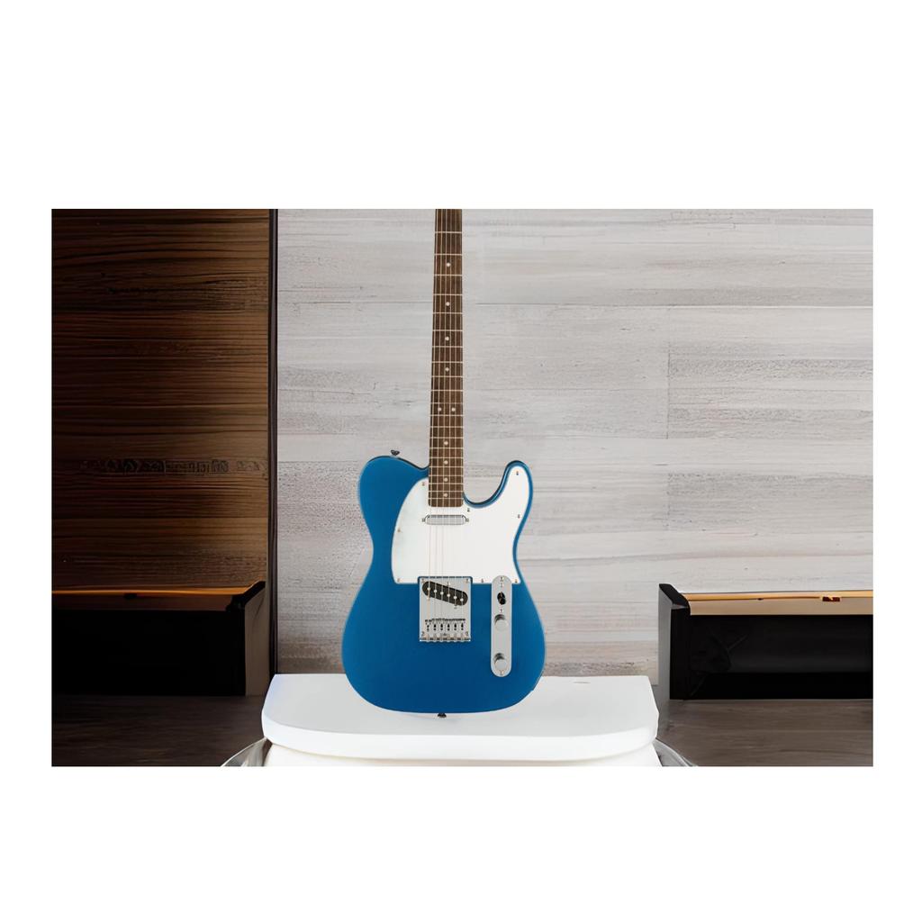 Squier by Fender Electric Guitar Affinity Laurel White Lake Placid Blue with Soft Case Series™ Telecaster®, Fingerboard, Pickguard,