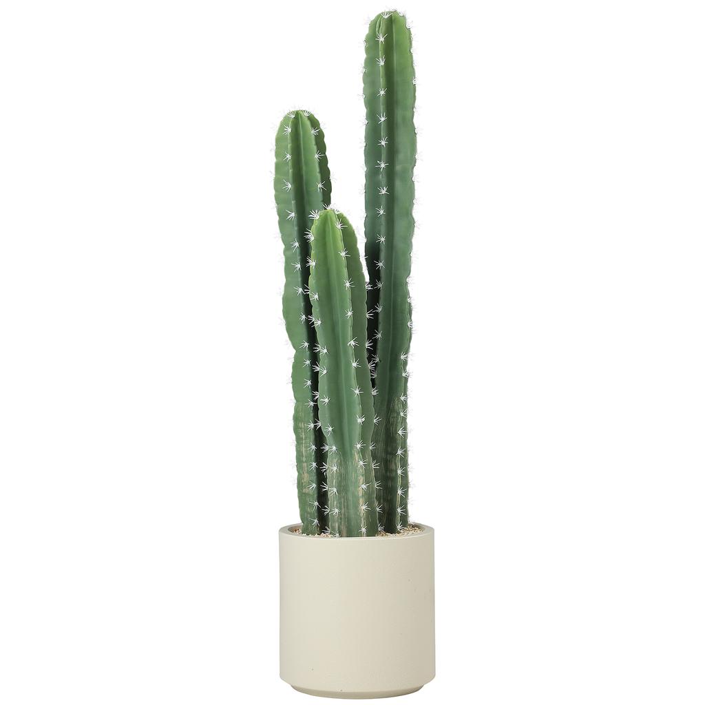 Artificial Plant Cactus Plants Large 95 Cm with Pot Like Real for Home, Office, Green
