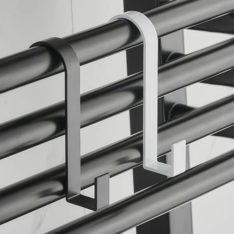 1 szt. Hak grzewczy wieszak na ręczniki łazienkowe wieszak na szynę chłodnicy wieszak na płaszcz wieszak na ubrania wieszak na ubrania zdejmowana przestrzeń aluminiowy hak
