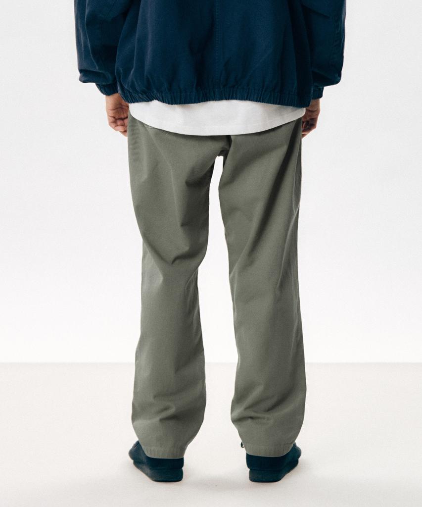 Geulamichi Loose Tapered Ridge Pants Khaki Grey