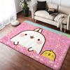 Kawaii Cartoon M-Molang Floor Mat Soft Thickened Absorbent Non-Slip Bedroom Living Room Door Mat Home Decor Flannel Rugs