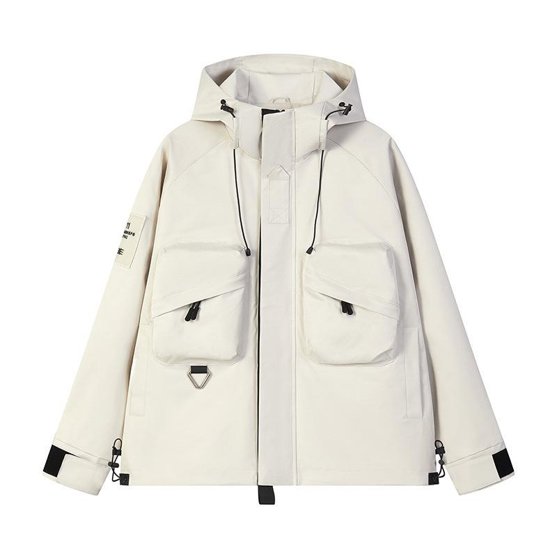 Outdoor Tooling Wind Jacket, Men's and Women's Hooded Japanese Versatile Wear-resistant Jacket Trench Coat