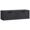Wall Mounted TV Cabinet Black 98 X 31 X 30 Cm Engineered Wood