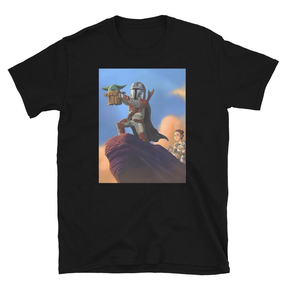 Yod Mandalor mocking movie Lion k fun graphic Short-Sleeve Unisex T-Shirt M