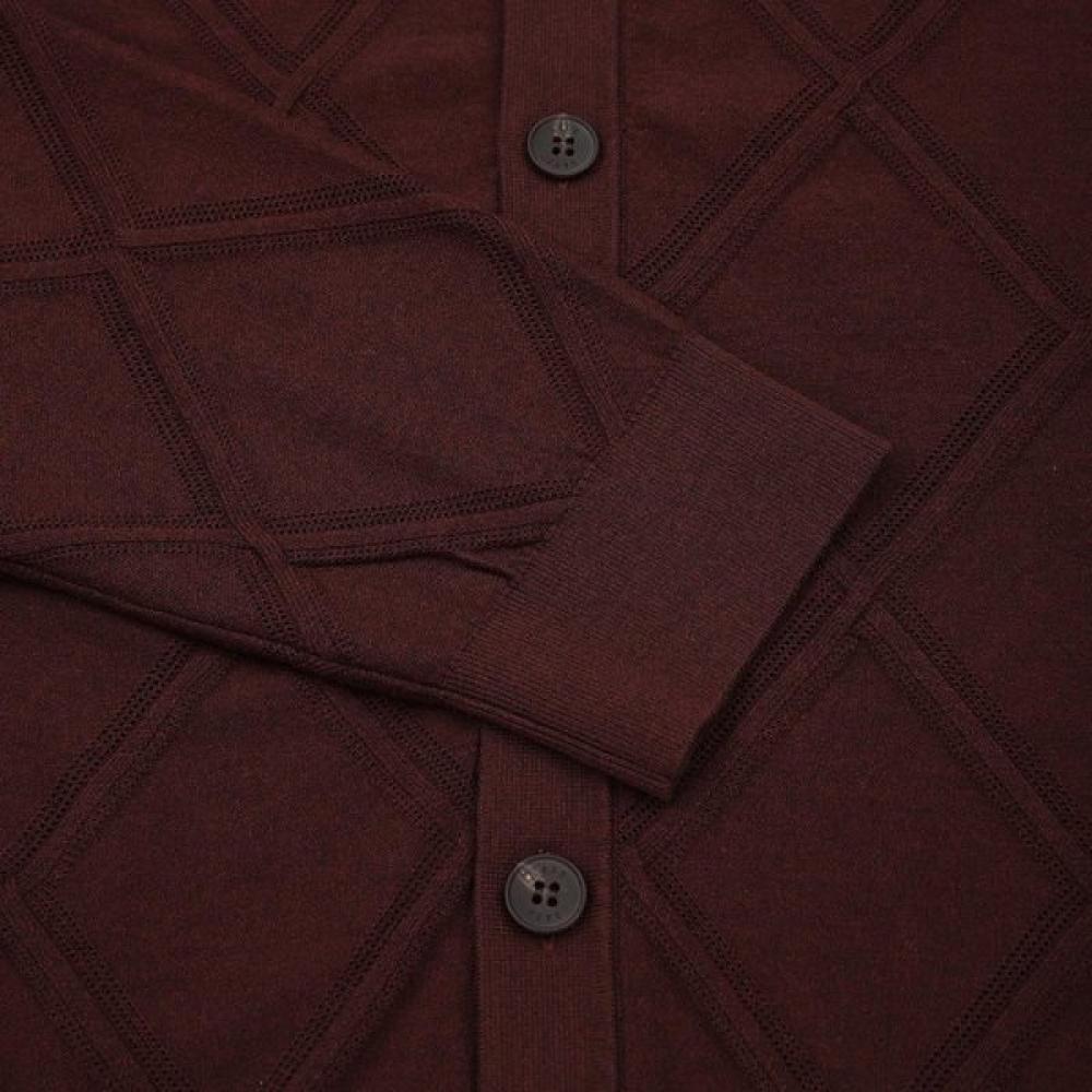 Daks Men Rayon Blend Argyle Regular Fit Cardigan Dma1swcd102r1