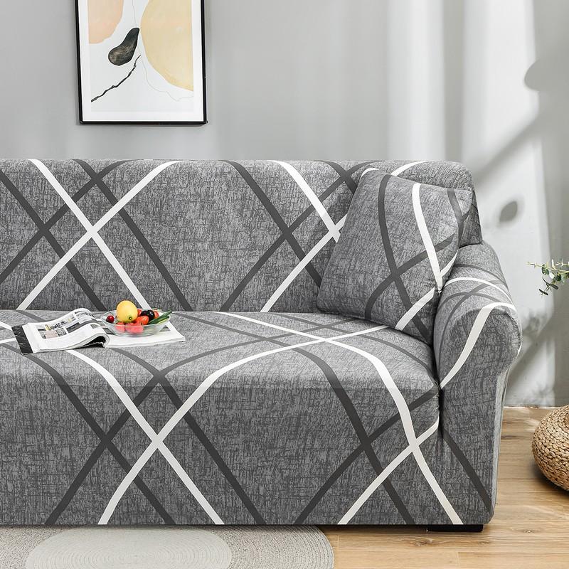 Geometric Sofa Covers For Living Room Modern Elastic Sofa Cover Corner Sofa Slipcovers Armchair Couch Cover 1/2/3/4-Seat 1Pc