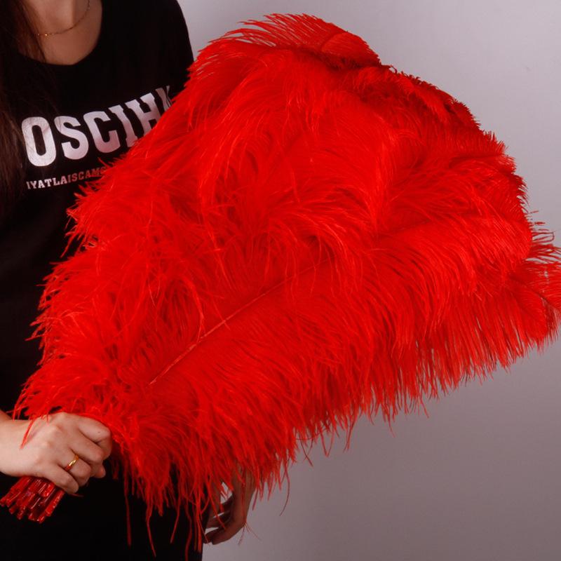 15-75cm Red Ostrich Feathers for Wedding Aisle Centerpieces, Table Decorations, Wall Art, Stage Props