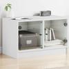 VidaXL TV Stand with White Glass Doors 68x37x42 Cm 836357