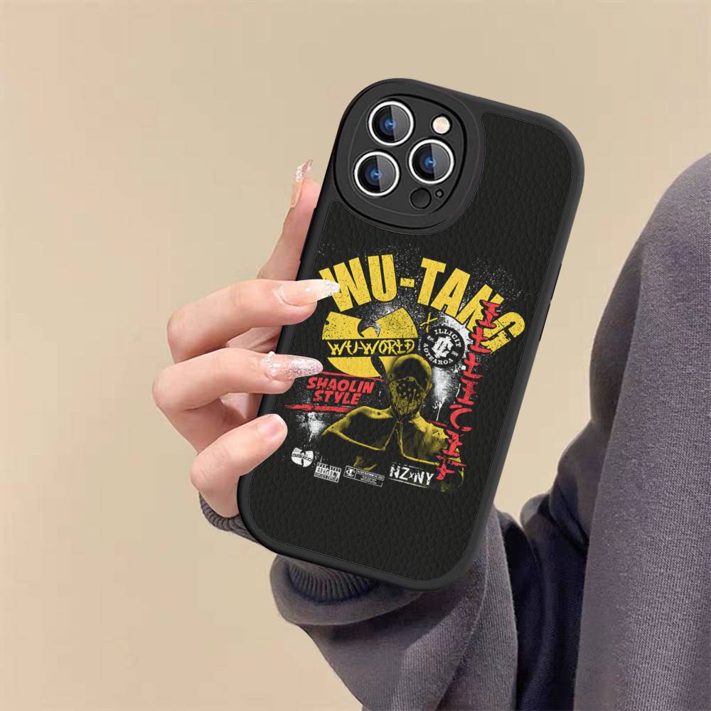 Singer W-WU-T-TANGs For iPhone 16 16E 15 14 13 12 11 Pro Max Plus Leather Back Phone Cover