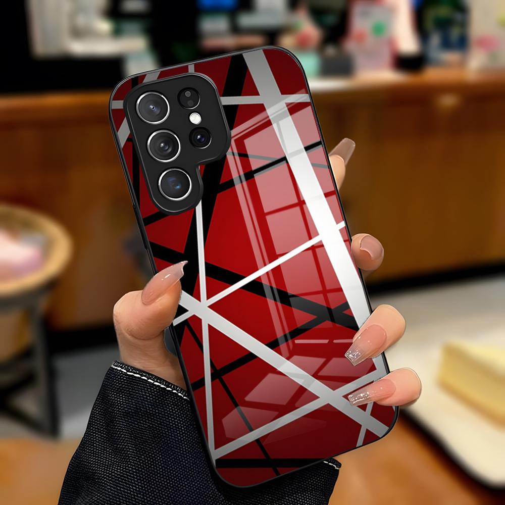 Eddie Van Halen Guitar Phone Case For Samsung S25 Plus S20 S20 Plus S22 Ultra S23 FE S21 Plus S21 Ultra Glass Cover