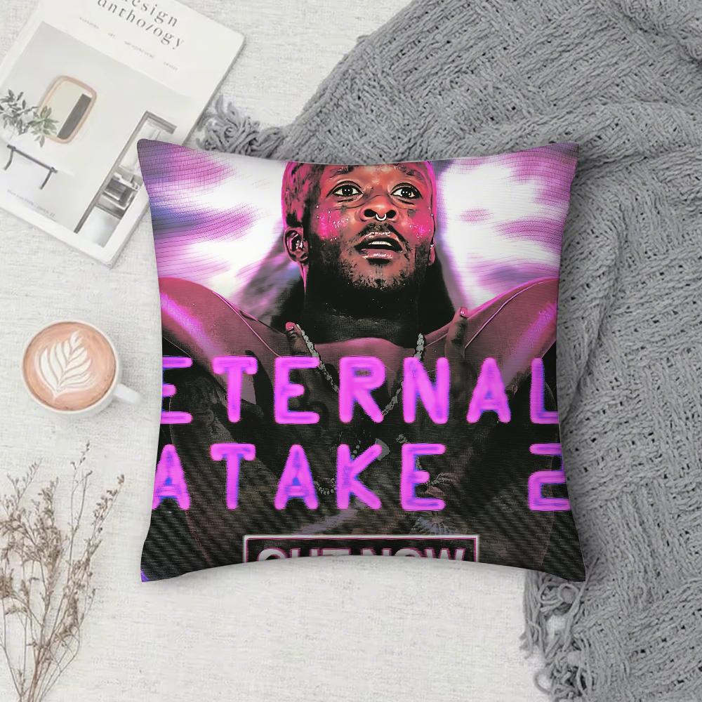 Rapper Lil Uzi Vert Eternal Atake 2 Pillow Case Square Double-Sided Printing Short Plush Sofa Cushion Cover Bedside Pillow