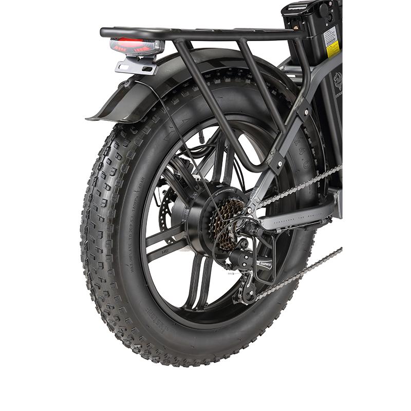 Bicicleta Eléctrica Fat Plegable SINOHON AW20, Autonomía Máxima 120KM, Velocidad Máxima 45KM/H, Doble Suspensión, Frenos Hidráulicos, Ruedas de 20'', Ebike Todoterreno con Cesta de Almacenamiento