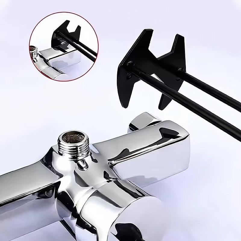 2 Pcs Multifunction Carbon Steel Sink Repair Wrench Sink Faucet Installer For Bathroom Kitchen
