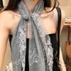 Korean Version Women's Lace Scarf Retro Female Headscarf Versatile Sunscreen Shawl