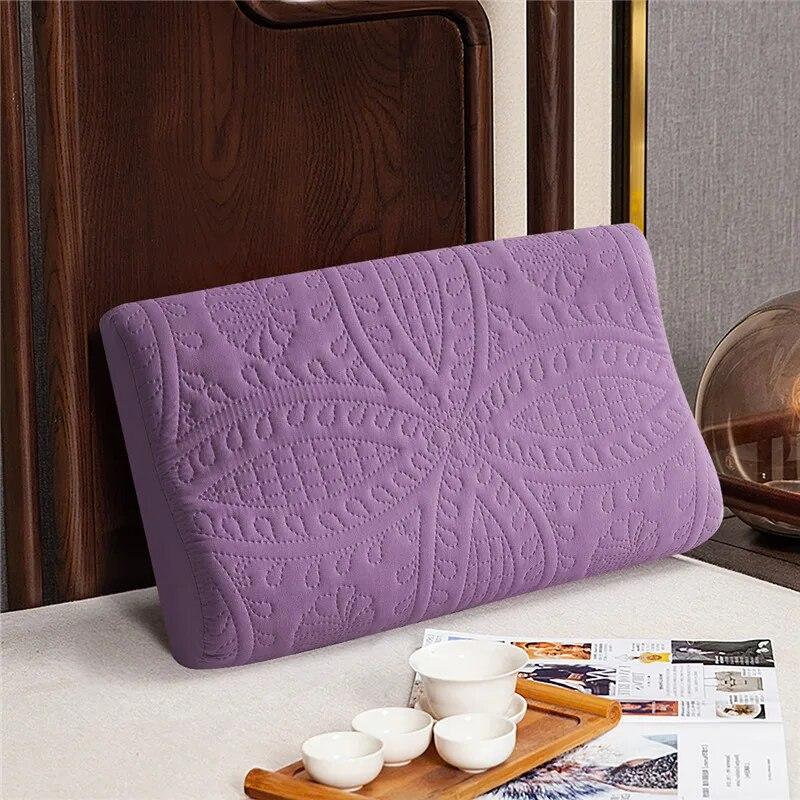 Водонепроницаемая наволочка с отскоком наволочка из пены с эффектом памяти стеганая латексная наволочка защита контура 5030cm фиолетовый 1229₽