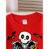 Kids Sweatshirt,Crew Neck Fashion Sweatshirt for Halloween Featuring Skeletons And Bats, a Stylish Autumn And Winter Top