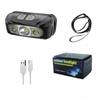 1 Stück Mini wiederaufladbare starke Sensor-Stirnlampen Angeln Camping USB-Stirnlampen COB LED-Stirnlampen am Kopf zu tragende Taschenlampe