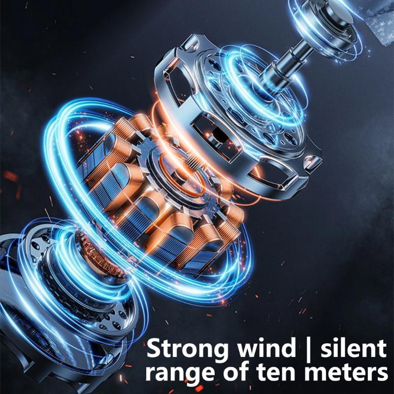 Two Head USB Car Fan for Back Seat 5V Foldable and Multiple Angle Rotation Headrest Ventilation Fan for Various Vehicles