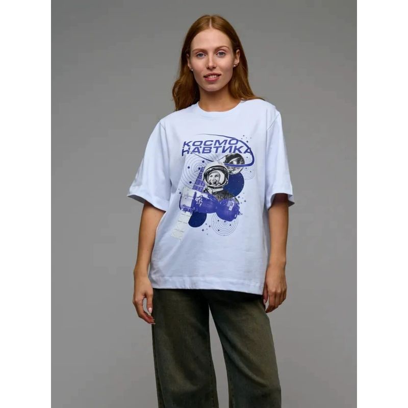 Loose Printed T-shirt Top Western Style New Loose Casual Print Letters Cotton T-shirt Top