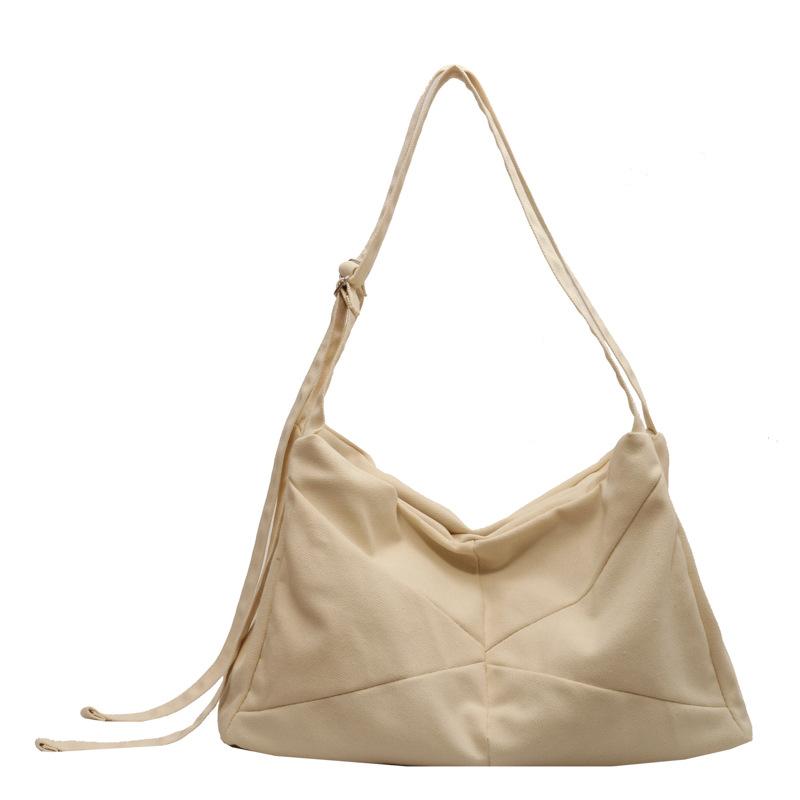 

Холщовая сумка большой емкости Женская холщовая сумка через плечо бежевый