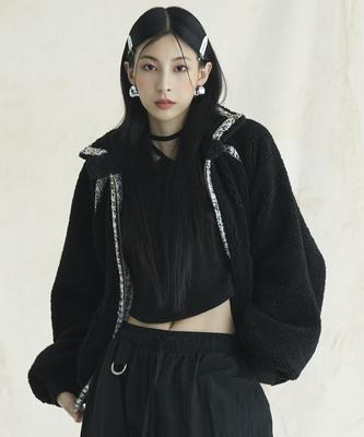Avandress Tweed Colored Jacket Black