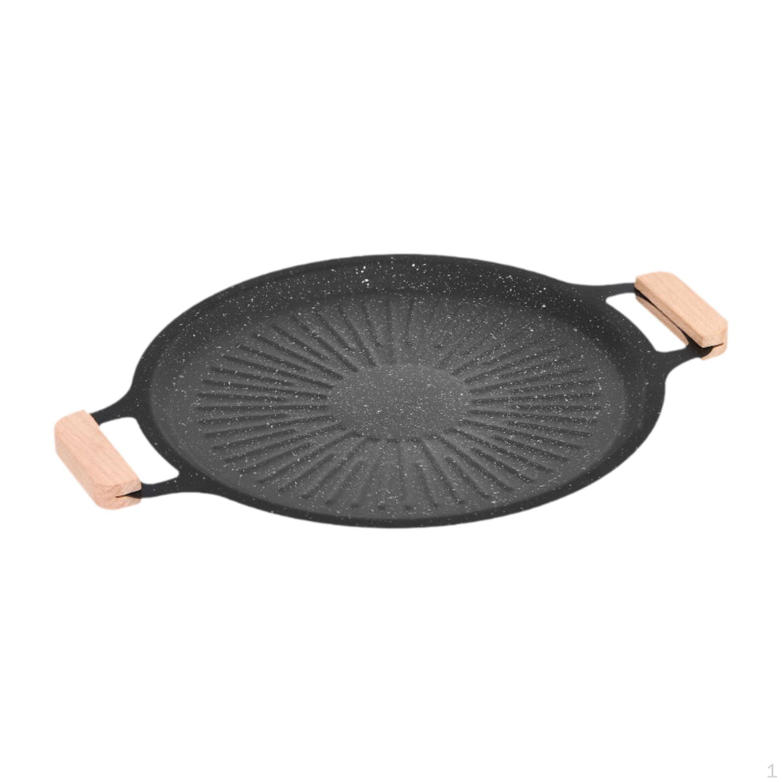 

Pan with Two Handle Steak Cookware for Home Kitchen Camping Picnic 28cm