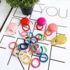 50-piece set of Korean-style gradient color seamless hair ties, colorful high-elasticity towel hair bands, 2 boxes
