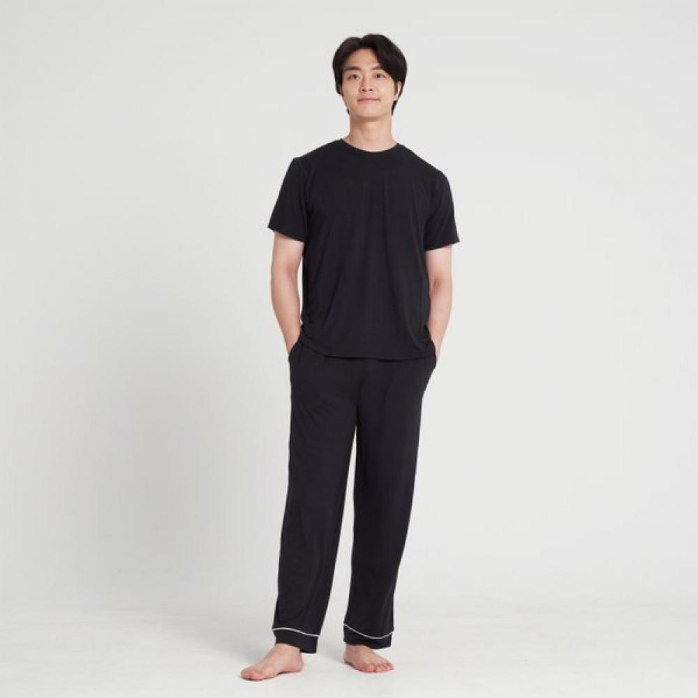 Lipbbam 1+1+1 Lip Balm Tencel Easy All Pajama Long PanTs+shorT Sleeve T shirT+shorTs 3 Pieces seT Ldm7701