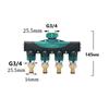 3/4“ Thread 4-Way Tap Hose Water Splitter Valve Zinc alloy Outdoor Faucet For Garden Irrigation Systems