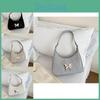 Stylish 2024 Sweet Butterfly Underarm Bag For Women In White Khaki Black Silver Colors