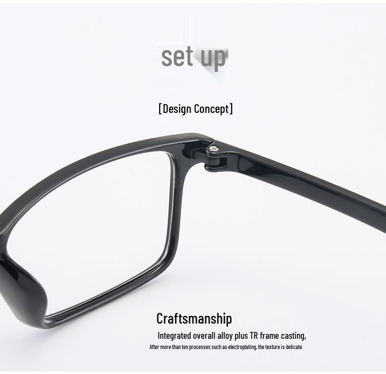 Korean Fashion Men's Minimalist Ultralight Square Prescription Eyewear - TR90 Frames