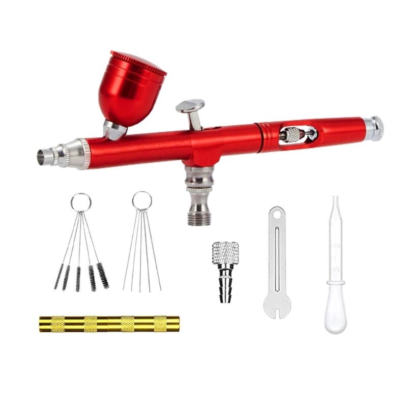 Double-Action 0.3mm Gravity-Feed Airbrush for Nail Manicures Small Air Brush Double-Action Large Gravity Feed Air Brush