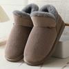 Sapatos de algodão com salto de bolsa femininos outono e inverno quentes para interior sola grossa antiderrapante veludo aquecedor de pés sapatos de algodão masculinos