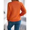 HNXC Solid-color Hollowed-out Lantern Long-sleeved Pullover Sweater for Halloween Women's Clothing