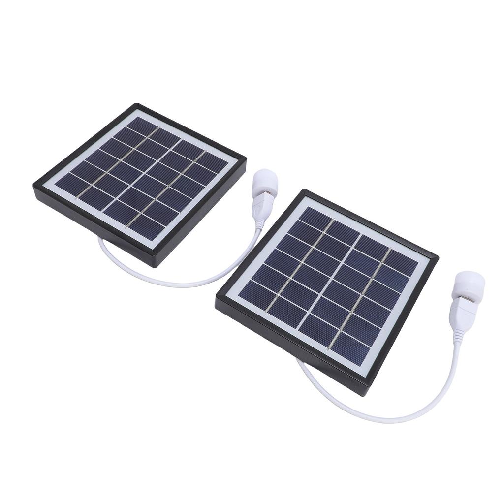 2pcs Monocrystalline Solar Panel USB Solar Panel r 5W Portable Light Bulb for Camping Hiking Tent Outdoor
