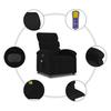Vidaxl Foldable Massage Armchair, Electric, Black, Fabric
